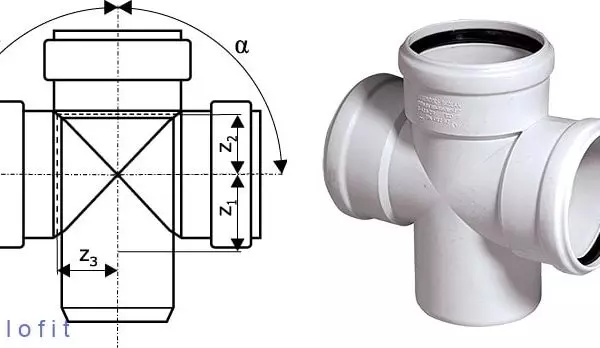Крестовина ПВХ d100х100/87* (SKEA) БЕСШУМНАЯ
