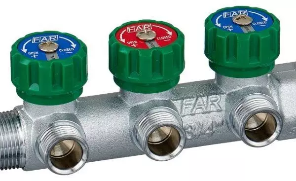 Коллектор регулирующий FAR Multifar 3/4 на 3 выхода М24*19