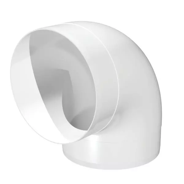 Колено круглое пластик D100 90° / 10ККП 90°