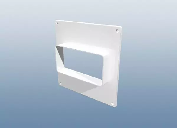 Площадка торцевая горизонтальная пластиковая 180*250, фланец 60*120 / 612ПТГ
