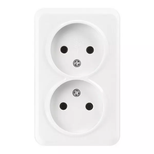 Розетка 2-местная б/з ЮПИТЕР «SMARTBUY» SBE-03w-10-S2-N-c