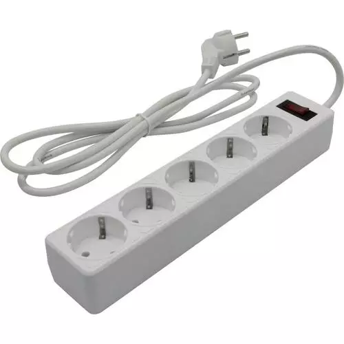 Сетевой фильтр «SMARTBUY» ONE 10А, 200В, 5 розеток, белый 3м / SBSP-30-W/45