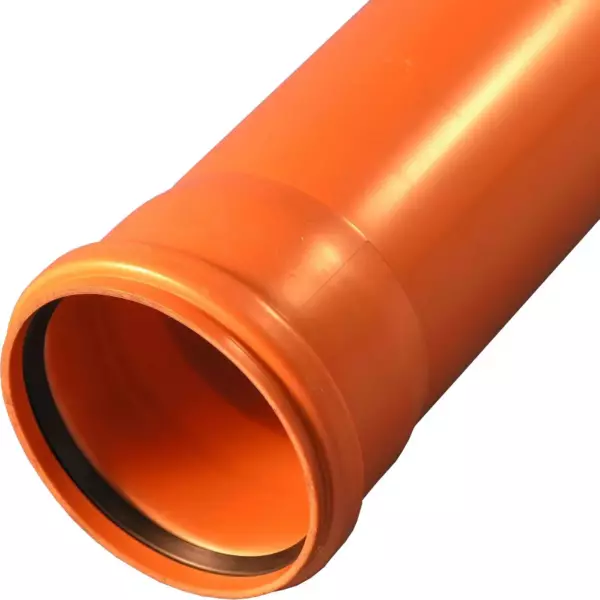 Труба НПВХ с раструбом «HEMKOR» d110, L-3,00 м / НАРУЖНЯЯ