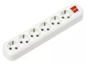 Колодка 6 гнезд с выкл. и с/з «SMARTBUY» SBE-16-6-00-ZS