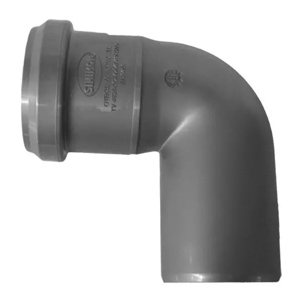 Отвод ПВХ d50/87° / ЭКОНОМ