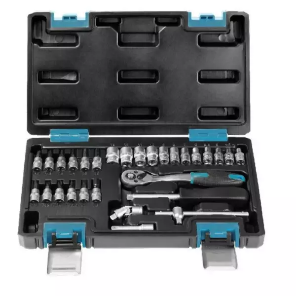 Набор головок с трещоткой 29 предм.1/4", 24 зуба, CR-V,Smartbuy tools
