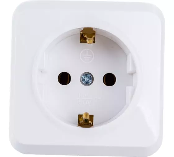 Розетка 1-местная с/з ЮПИТЕР «SMARTBUY» SBE-03w-16-S1-Z-c