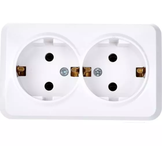 Розетка 2-местная с/з ЮПИТЕР «SMARTBUY» SBE-03w-16-S2-Z-c