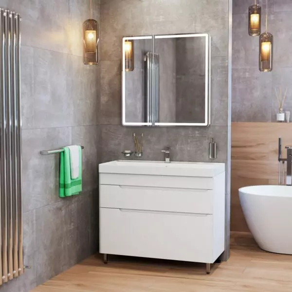 Тумба «FLAT 80/2» с ум. «LINE 80» MIRSANT