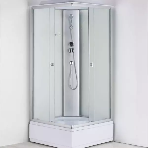 Душевая кабина Loranto 980х980х2150 поддон 30 см, матовое стекло 4 мм, (CS-990ETM/W-100)