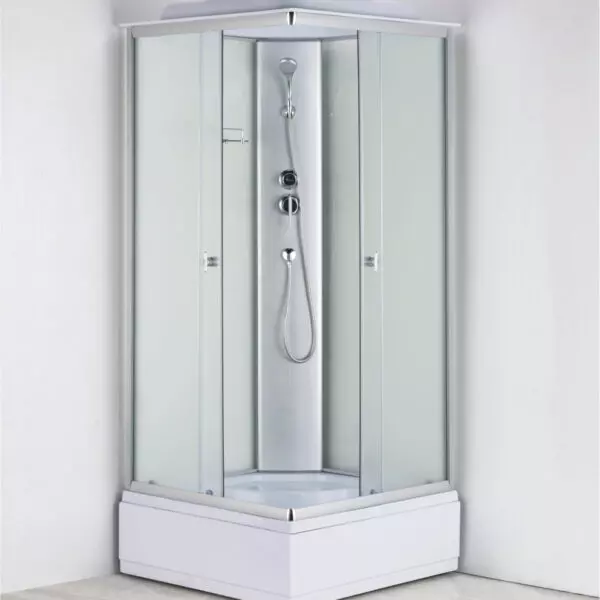 Душевая кабина Loranto 880х880х2150 поддон 30 см, матовое стекло 4 мм (CS-990ETM/W-90)