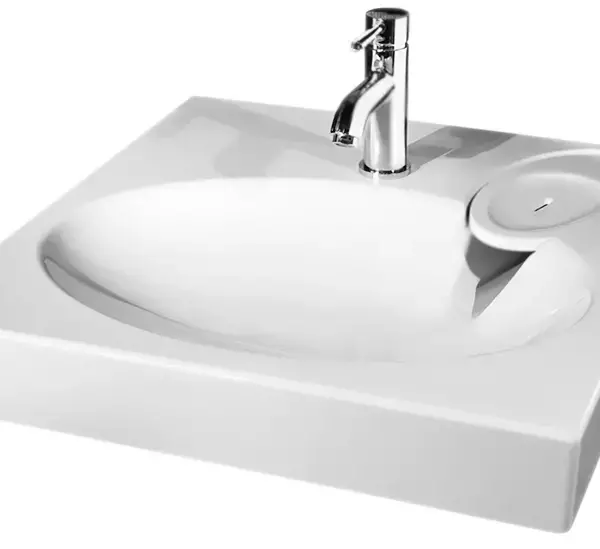 Раковина подвесная AZARIO Elegance 592х59290 литьевой мрамор, белая (CS00078300)