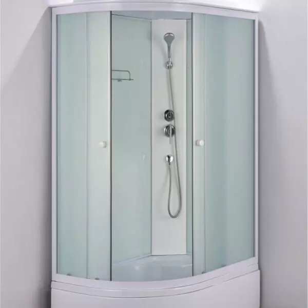 Душевая кабина Loranto 1180х780х2150 правосторонняя, белое заднее стекло, поддон 26 см, матовое стекло 4 мм, профиль белый (CS-985-RTM/W-120)