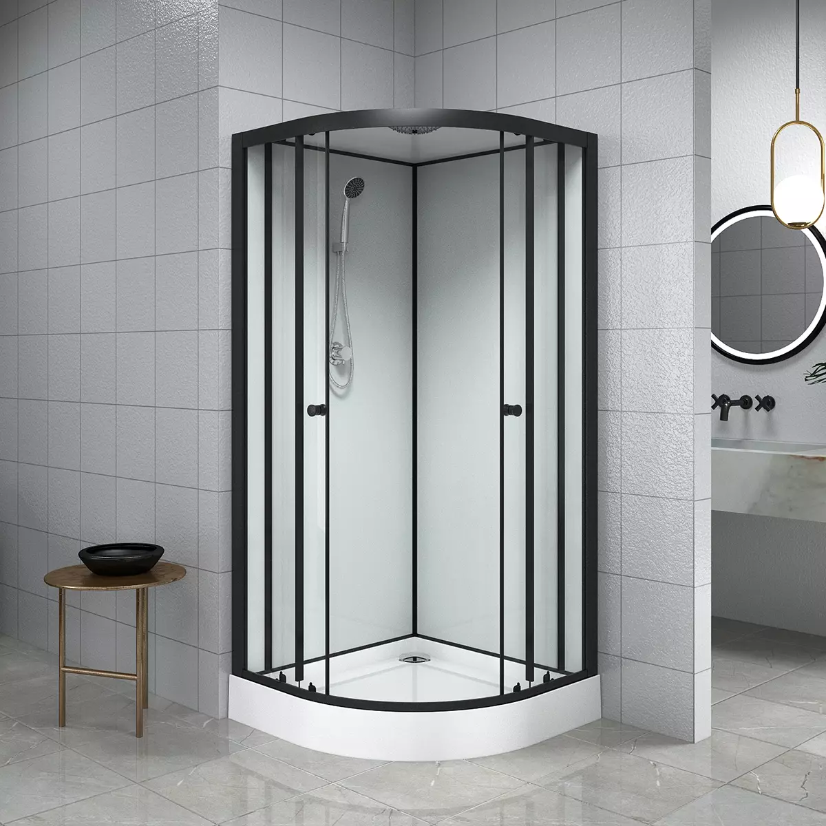 Душевая кабина Loranto NEO 90x90x(190+15) с низким поддоном 15см, (CS-22109) — изображение 7