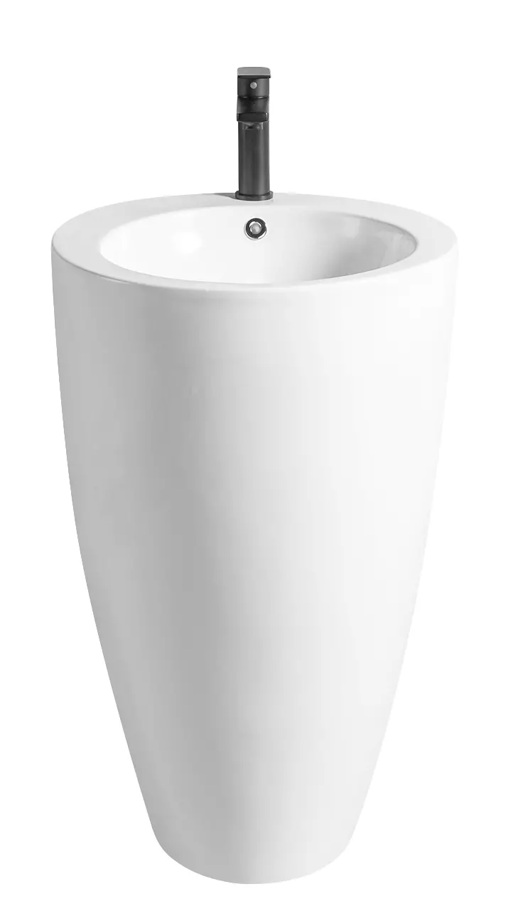 Раковина напольная Azario COMELLA 490х490х840 отдельностоящая круглая, белый (AZ-311) — изображение 2