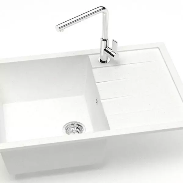Кухонная мойка AZARIO Vision 750x505x218 искусственный мрамор, цвет Белый (CS00078336)