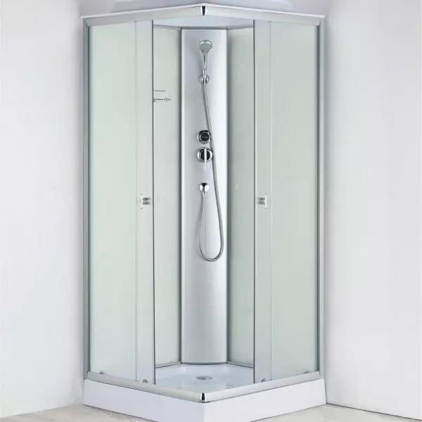 Душевая кабина Loranto 880х880х2150 поддон 14 см, матовое стекло 4 мм (CS-992EATM/W-90)