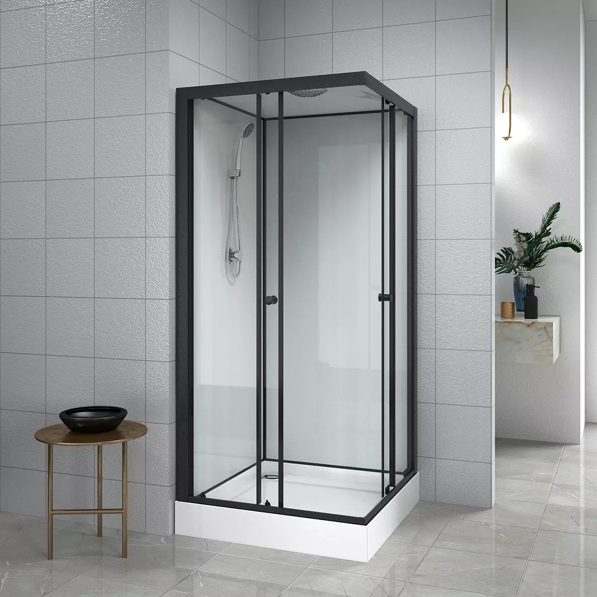 Душевая кабина Loranto NEO 90x90x(190+15) с низким поддоном 15см (CS-22110) — изображение 7
