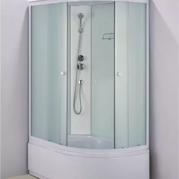 Душевая кабина Loranto 1180x780x2150 левосторонняя, белое заднее стекло, поддон 40 см, матовое стекло 4 мм, профиль белый (CS-886EDTM/W-120)