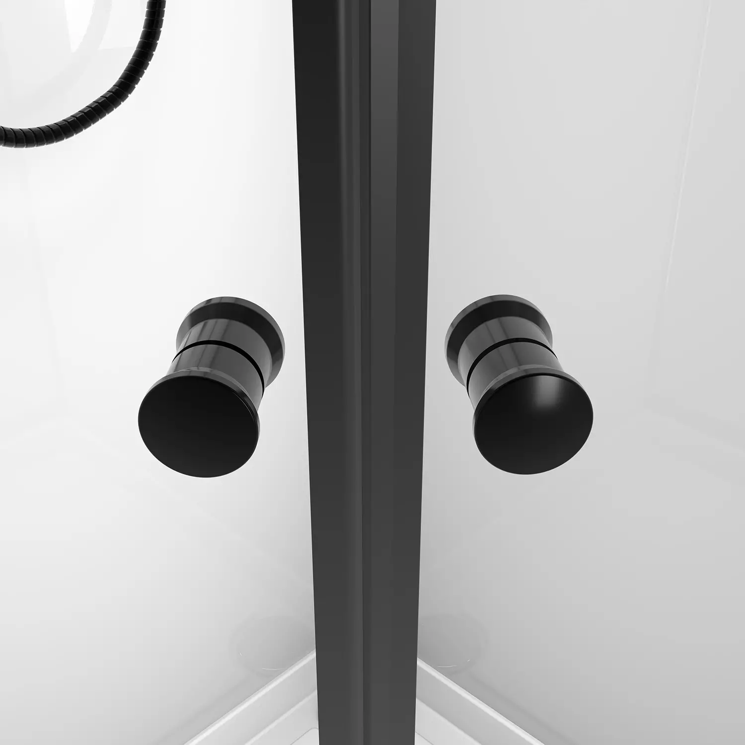 Душевая кабина Loranto NEO 90x90x(190+15) с низким поддоном 15см, прозрачное закаленное стекло 5 мм, профиль черный-матовый (CS-21800) — изображение 7