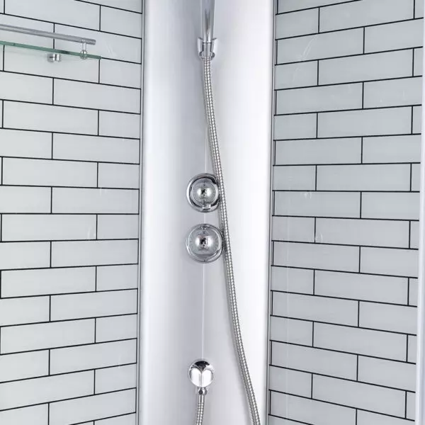 Душевая кабина Loranto 80х80х215 поддон 25см, матовое стекло 4мм, (CS-6680-25FW)