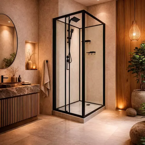 Душевая кабина Loranto 980x980x2040 без крыши, левосторонняя, прозрачное стекло 4 мм (CS-3010TM/W-100L)