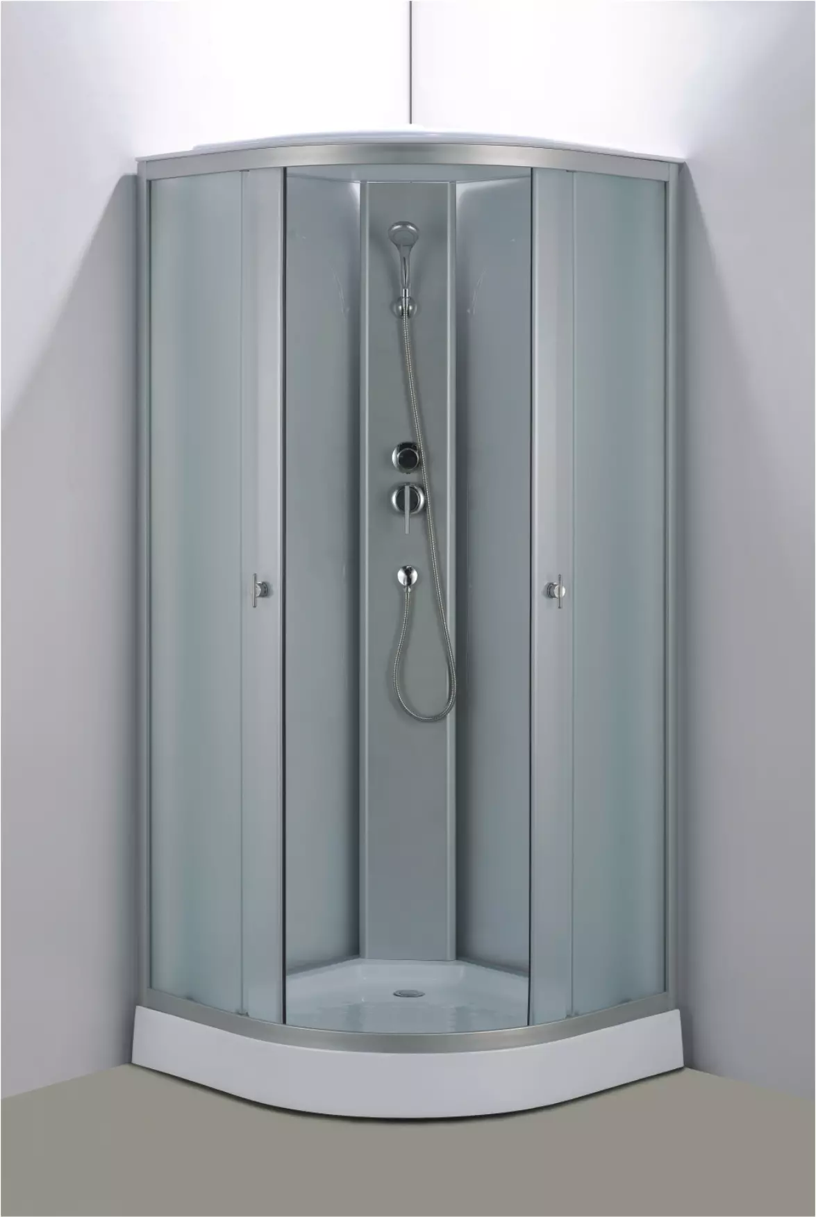Душевая кабина Loranto 880х880х2150 поддон 14 см, матовое стекло 4 мм, (CS-981TM/W-90)