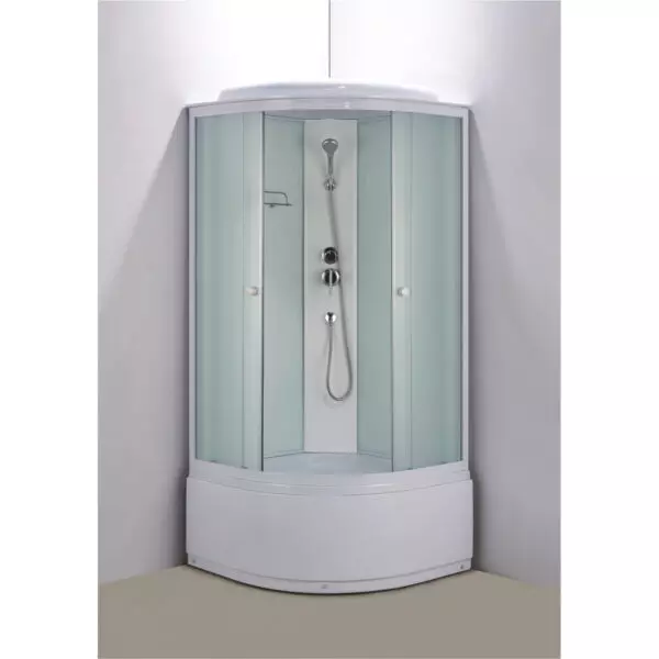Душевая кабина Loranto 880х880х2150 белое заднее стекло, поддон 40 см, матовое стекло 4 мм, профиль белый (CS-888EDTM/W-90)
