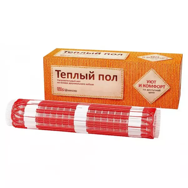 Теплый пол мат нагревательный «Warmstad» WSM-1530Вт-10,20м²