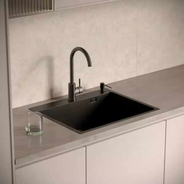 Набор 3в1 MR-6050BL Н/Ж кух. мойка+корзина раздвижная+дозатор врезной