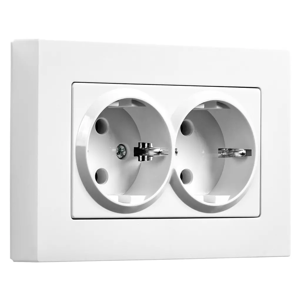 Розетка 2-местная с/з НЕПТУН «SMARTBUY» SBE-06w-16-S2-Z