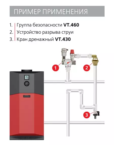 Группа безопасности котла VALTEC (VT.460.0.3) фото 3