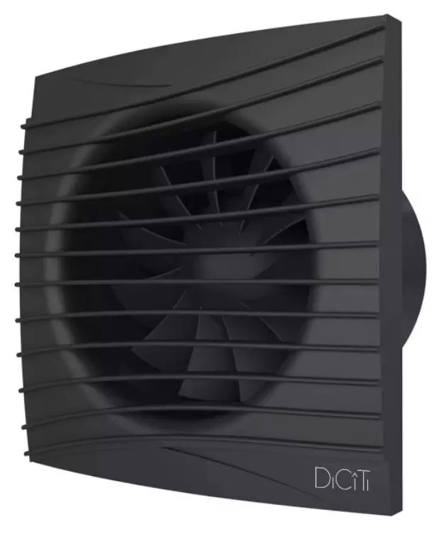 Вентилятор осевой вытяжной с обратным клапаном D100 SILENT 4C Matt Black